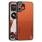 For Nothing CMF Phone 2 Pro GKK Skin Feel Leather Phone Case(Orange Red) - 1