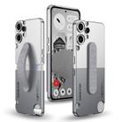 For Nothing CMF Phone 2 Pro GKK Mortise-Tenon Connection Contrast Color Phone Case with Silicone Wristband(White Grey) - 1