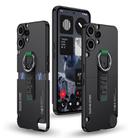 For Nothing CMF Phone 2 Pro GKK Mortise-Tenon Connection Contrast Color Phone Case with Ring Wrist Strap(Black) - 1