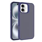For iPhone 16 Kalebol Frosted PC Hybrid TPU Phone Case(Blue) - 1