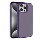 For iPhone 15 Pro Kalebol Frosted PC Hybrid TPU Phone Case(Dark Purple) - 1