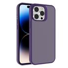 For iPhone 14 Pro Max Kalebol Frosted PC Hybrid TPU Phone Case(Dark Purple) - 1