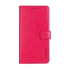 For iPhone XS dewei Crazy Horse Texture Horizontal Flip Leather Case with Holder & Card Slots & Wallet(Rose Red) - 2