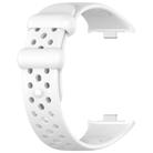 For Xiaomi Smart Band 9 Pro/8 Pro/Redmi Watch 5/4 xDfind BreathableHole Solid Color Silicone Watch Band(White) - 3