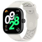 For Xiaomi Smart Band 9 Pro/8 Pro/Redmi Watch 5/4 xDfind BreathableHole Solid Color Silicone Watch Band(Light Gold) - 1