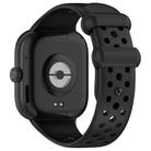 For Xiaomi Smart Band 9 Pro/8 Pro/Redmi Watch 5/4 xDfind BreathableHole Solid Color Silicone Watch Band(Black) - 2