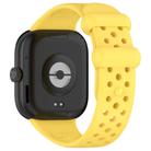 For Xiaomi Smart Band 9 Pro/8 Pro/Redmi Watch 5/4 xDfind BreathableHole Solid Color Silicone Watch Band(Yellow) - 2