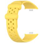 For Xiaomi Smart Band 9 Pro/8 Pro/Redmi Watch 5/4 xDfind BreathableHole Solid Color Silicone Watch Band(Yellow) - 3