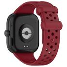 For Xiaomi Smart Band 9 Pro/8 Pro/Redmi Watch 5/4 xDfind BreathableHole Solid Color Silicone Watch Band(Wine Red) - 2