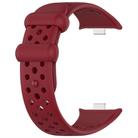 For Xiaomi Smart Band 9 Pro/8 Pro/Redmi Watch 5/4 xDfind BreathableHole Solid Color Silicone Watch Band(Wine Red) - 3