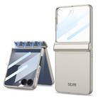 For Samsung Galaxy Z Flip7 5G GKK Integrated HD Film Magnetic Full Coverage Flip Phone Case(Titanium Grey) - 1