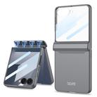 For Samsung Galaxy Z Flip7 5G GKK Integrated HD Film Magnetic Full Coverage Flip Phone Case(Grey) - 1