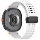 For Samsung Galaxy Watch 8 / 8 Classic xDfind Magnetic Black Buckle Silicone Watch Band(White) - 2