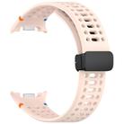 For Samsung Galaxy Watch 8 / 8 Classic xDfind Magnetic Black Buckle Silicone Watch Band(Pink) - 3