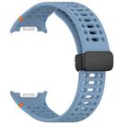For Samsung Galaxy Watch 8 / 8 Classic xDfind Magnetic Black Buckle Silicone Watch Band(Official Blue) - 3