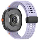 For Samsung Galaxy Watch 8 / 8 Classic xDfind Magnetic Black Buckle Silicone Watch Band(Official Purple) - 2
