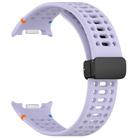 For Samsung Galaxy Watch 8 / 8 Classic xDfind Magnetic Black Buckle Silicone Watch Band(Official Purple) - 3