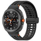 For Samsung Galaxy Watch 8 / 8 Classic xDfind Magnetic Black Buckle Silicone Watch Band(Black) - 1