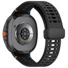 For Samsung Galaxy Watch 8 / 8 Classic xDfind Magnetic Black Buckle Silicone Watch Band(Black) - 2