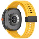 For Samsung Galaxy Watch 8 / 8 Classic xDfind Magnetic Black Buckle Silicone Watch Band(Yellow) - 2