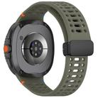 For Samsung Galaxy Watch 8 / 8 Classic xDfind Magnetic Black Buckle Silicone Watch Band(Army Green) - 2