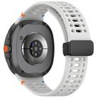 For Samsung Galaxy Watch 8 / 8 Classic xDfind Magnetic Black Buckle Silicone Watch Band(Light Grey) - 2