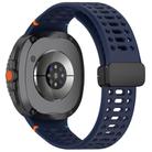 For Samsung Galaxy Watch 8 / 8 Classic xDfind Magnetic Black Buckle Silicone Watch Band(Midnight Blue) - 2