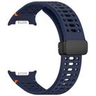 For Samsung Galaxy Watch 8 / 8 Classic xDfind Magnetic Black Buckle Silicone Watch Band(Midnight Blue) - 3