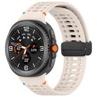 For Samsung Galaxy Watch 8 / 8 Classic xDfind Magnetic Black Buckle Silicone Watch Band(Starlight) - 1