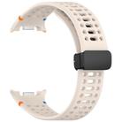 For Samsung Galaxy Watch 8 / 8 Classic xDfind Magnetic Black Buckle Silicone Watch Band(Starlight) - 3