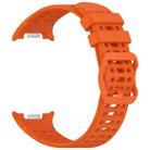 For Samsung Galaxy Watch 8 / 8 Classic xDfind Ladder Buckle Silicone Watch Band(Orange) - 3