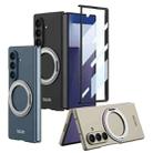 For Samsung Galaxy Z Fold7 5G GKK Integrated Ultra-thin Full Cover Magnetic Phone Case with Rotating Bracket(Grey) - 2