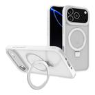 For iPhone 17 Pro Max Kalebol Frosted MagSafe Holder PC Phone Case(White) - 1