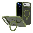 For iPhone 17 Air Kalebol Frosted MagSafe Holder PC Phone Case(Deep Green) - 1