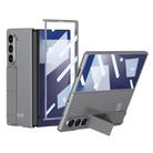 For Samsung Galaxy Z Fold7 5G GKK Integrated Ultra-thin Full Cover Phone Case with Bracket(Grey) - 1