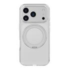 For iPhone 17 Pro Max Kalebol Frosted MagSafe Holder Acrylic Hybrid TPU Phone Case(Transparent) - 1
