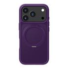 For iPhone 17 Pro Kalebol Frosted MagSafe Holder Acrylic Hybrid TPU Phone Case(Purple) - 1