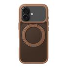For iPhone 17 Kalebol Frosted MagSafe Holder Acrylic Hybrid TPU Phone Case(Desert Gold) - 1