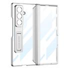 For Samsung Galaxy Z Fold7 5G GKK Integrated Magnetic Phantom Hinge Phone Case with Holder(Silver) - 1
