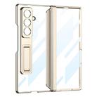 For Samsung Galaxy Z Fold7 5G GKK Integrated Magnetic Phantom Hinge Phone Case with Holder(Gold) - 1