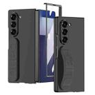 For Samsung Galaxy Z Fold7 5G GKK Integrated Silicone Wristband Folding Phone Case(Black) - 1