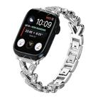 For Apple Watch 42 / 44 / 45 / 46 / 49mm 20mm xDfind Small Twist Diamond Metal Watch Band(Silver) - 1