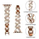 For Apple Watch 42 / 44 / 45 / 46 / 49mm 20mm xDfind Small Twist Diamond Metal Watch Band(Rose Gold) - 3