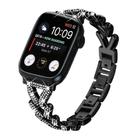 For Apple Watch 38 / 40 / 41 / S10 42mm 20mm xDfind Small Twist Diamond Metal Watch Band(Black) - 1