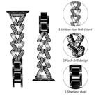 For Apple Watch 38 / 40 / 41 / S10 42mm 20mm xDfind Small Twist Diamond Metal Watch Band(Black) - 3