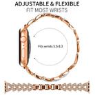 For Apple Watch 38 / 40 / 41 / S10 42mm 20mm xDfind Small Twist Diamond Metal Watch Band(Rose Gold) - 2