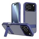 For iPhone 17 Pro Max Kalebol Frosted Holder PC Hybrid TPU Phone Case(Royal Blue) - 1
