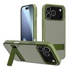For iPhone 17 Pro Kalebol Frosted Holder PC Hybrid TPU Phone Case(Deep Green) - 1