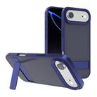 For iPhone 17 Air Kalebol Frosted Holder PC Hybrid TPU Phone Case(Royal Blue) - 1