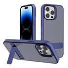 For iPhone 14 Pro Max Kalebol Frosted Holder PC Hybrid TPU Phone Case(Royal Blue) - 1